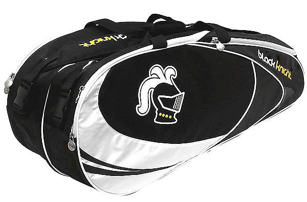 NEW Black Knight Double Racquet Bag (Black/White)
